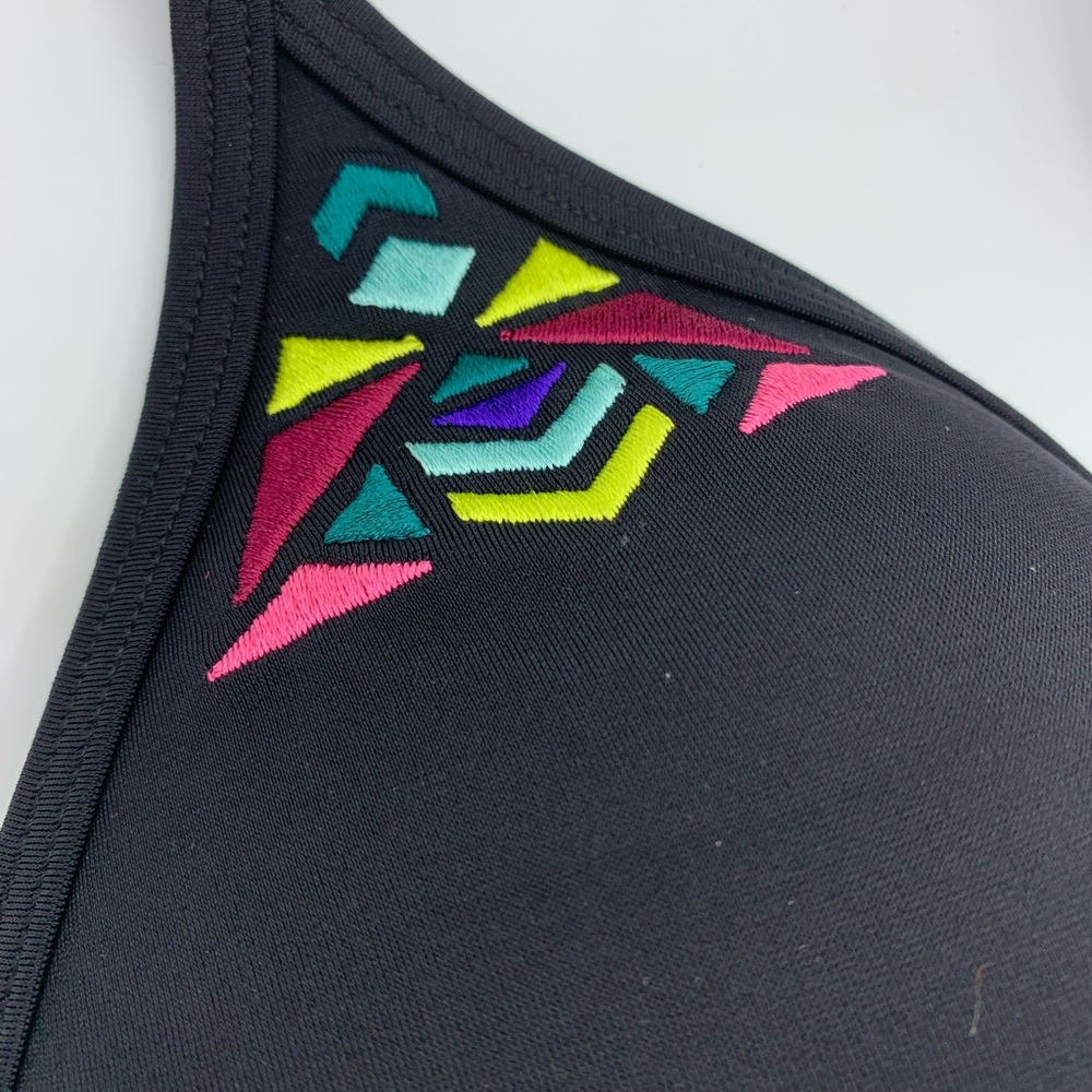 VS sexy geometric print push up diamond back string bikini top #54B - Picture 4 of 5